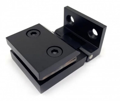 Петля без фиксации стена-стекло Inoxstore, черная, AISI 304