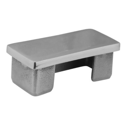 Заглушка для поручня Inoxstore с пазом 50х25 мм, паз 15х15 мм, полированная, AISI 304