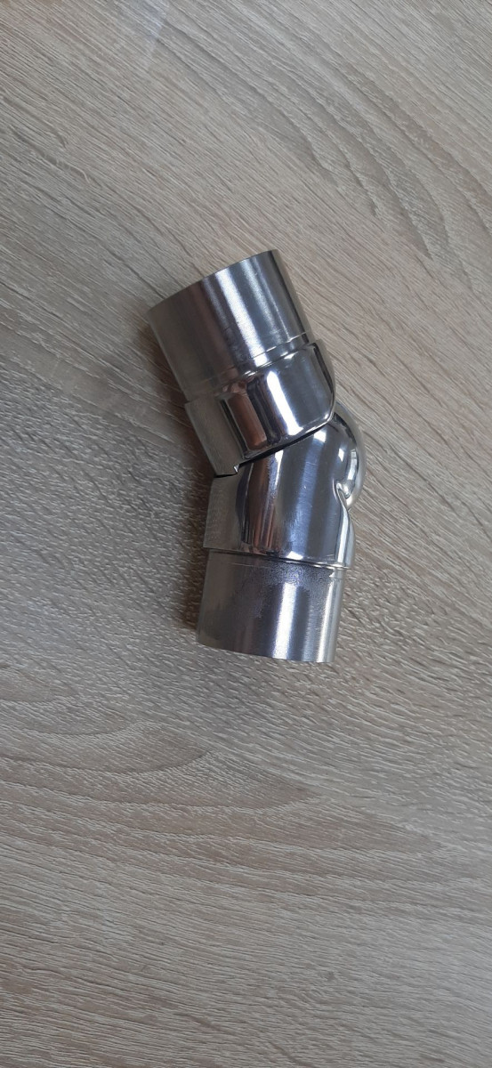 Поворот поручня Inoxstore Ø 42,4х1,5 мм, регулируемый, литой, сатинированный,  AISI 304