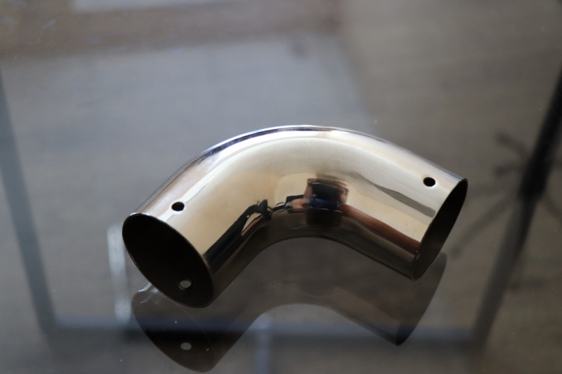 Поворот Inoxstore Ø 49 мм - 90°, наружный, для дерева, пластик./дер. поручня, AISI 304