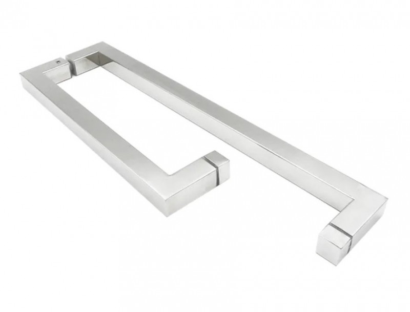 Ручка для душевой кабины, 25х25х300х450 мм, полированная, AISI 304