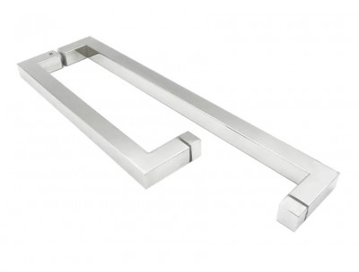 Ручка для душевой кабины, 25х25х300х450 мм, полированная, AISI 304