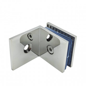 Крепление стекло-стена 45х90х4 мм на 90°, литой, полированный, AISI 304