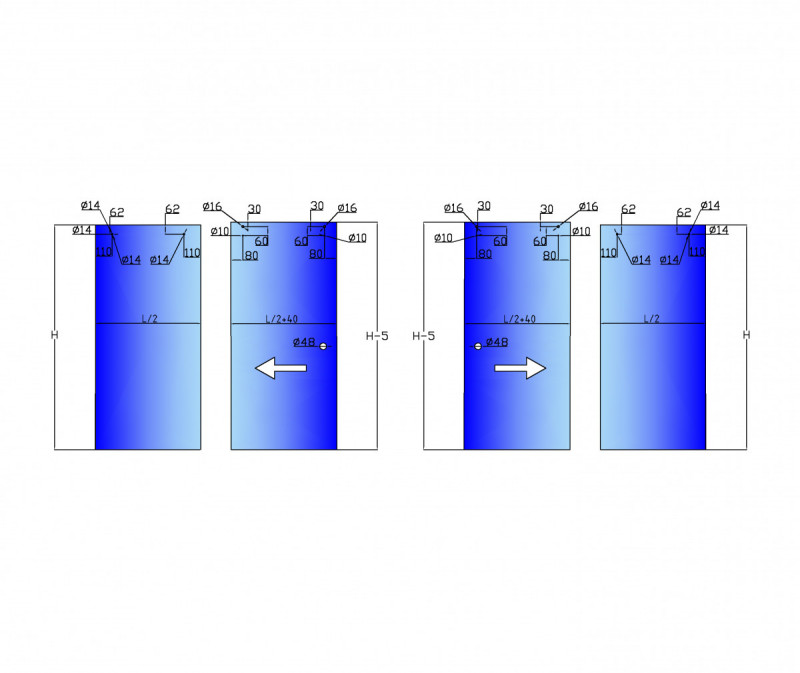 Комплект фурнитуры Inoxstore F-1 для душевой кабины, чёрный, AISI 304