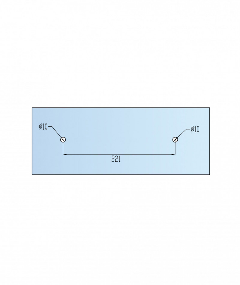 Ручка для душевой кабины, 19х19х222 мм, цвет чёрный, AISI 304