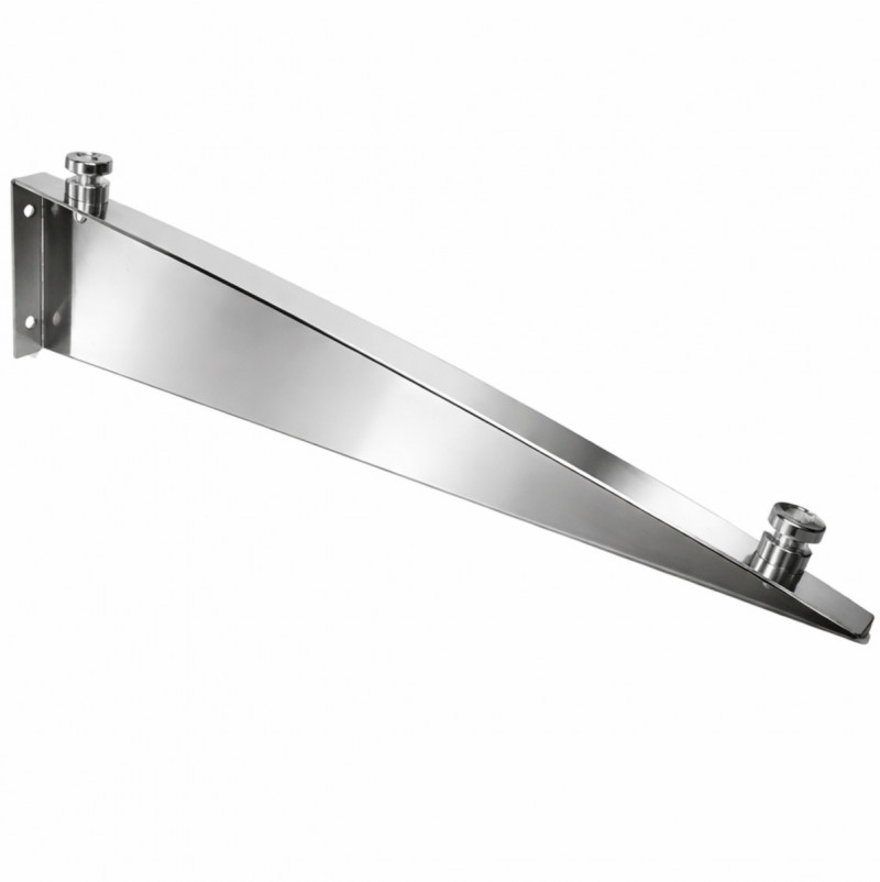 Крепление для стеклянного козырька SKY HOLD, 711 мм, правый, полированный, AISI 304