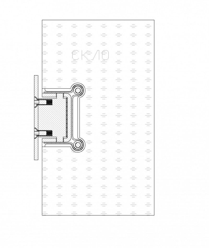 Петля Inoxstore "Гонор" 90° стена-стекло со смещением, выпуклый, полированная, AISI 304