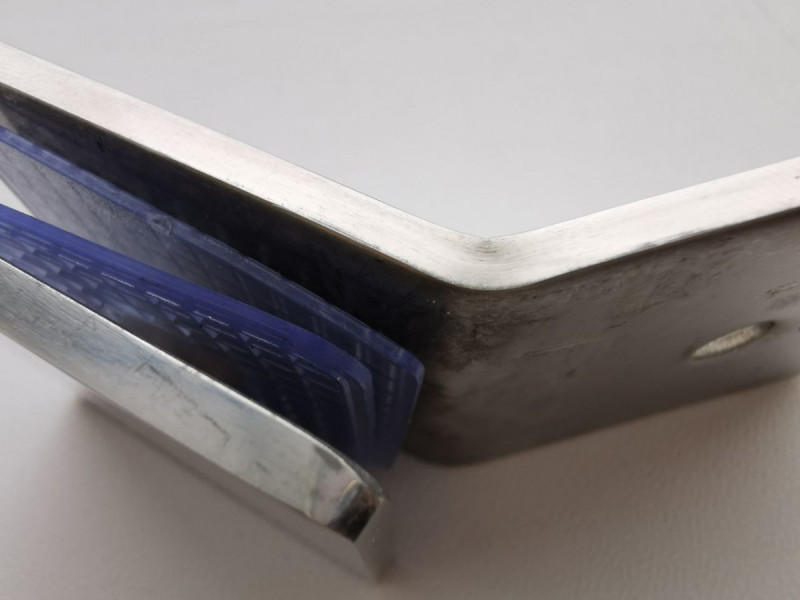 Крепление стекло-стена Inoxstore 45х90х4 мм на 135°, полированный, AISI 304