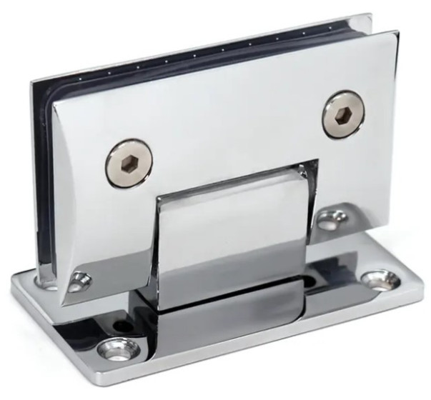 Петля Inoxstore "Гонор" 90° стена-стекло, выпуклый, сатинированная, AISI 304