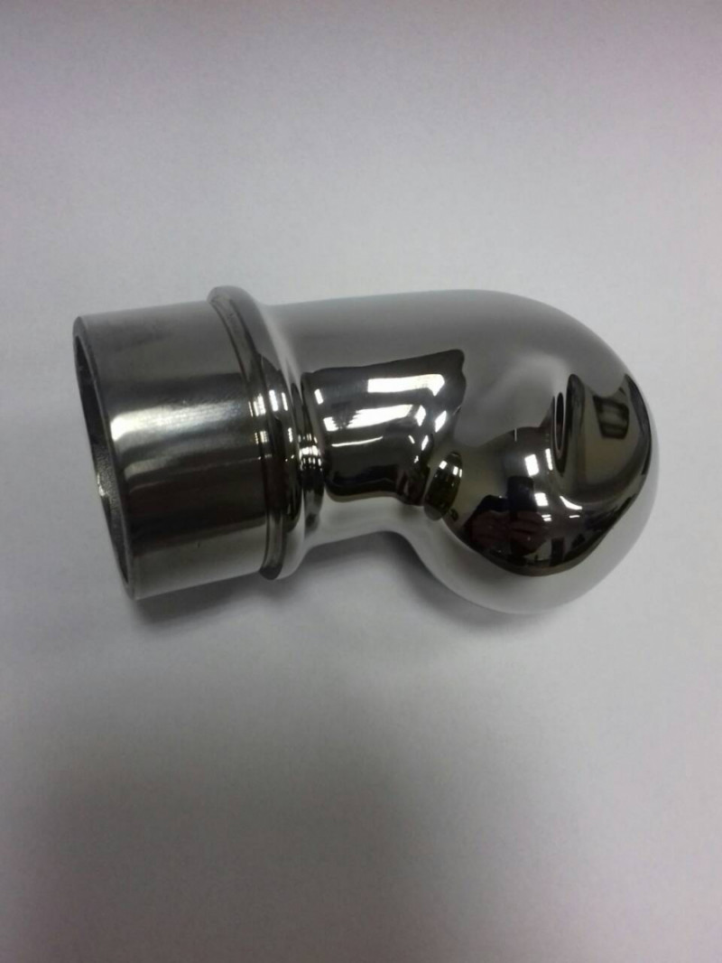 Отвод поручня оконечный Inoxstore Ø 42,4х1,5 мм - c декоративной заглушкой, полированный, AISI 304