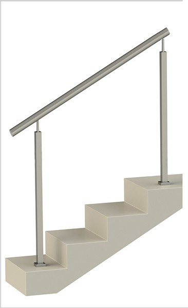 Ограждения нержавеющей стали с квадратными стойками