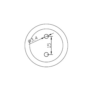 Точечный стеклодержатель Inoxstore без зенковки,  дистанция 3 - 6 мм, сатинированный, AISI 304