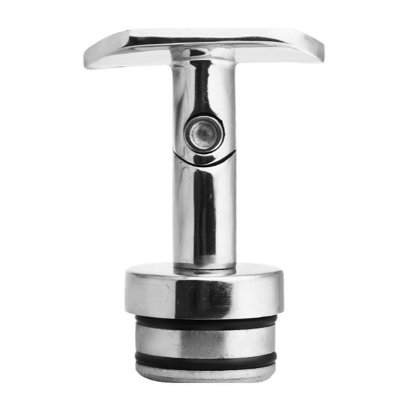 Кронштейн на стойку Inoxstore Ø 38,1х1,5 мм ложемент-шарнир под Ø 42,4 мм/50,8 мм, уплотнительные резинки, полированный, AISI 304