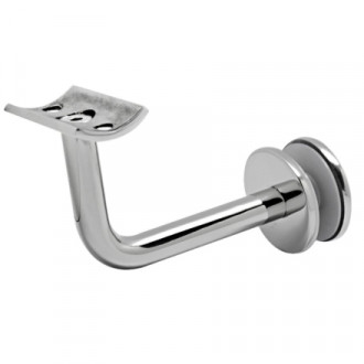 Держатель поручня Inoxstore на стекло, ложемент под Ø 42,4 мм/50,8 мм, полированный, AISI 304