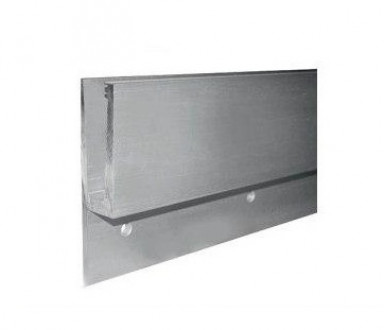 Зажимной алюминиевый профиль Inoxstore, боковое крепление Ч -форма,  для стекла 10 - 16 мм