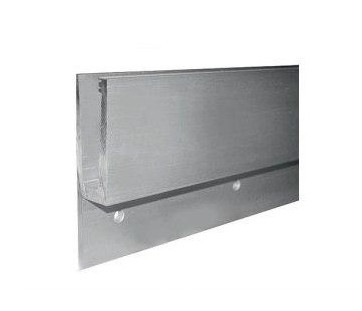 Зажимной алюминиевый профиль Inoxstore, боковое крепление Ч -форма,  для стекла 10 - 16 мм