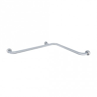 Поручень Inoxstore пристенный угловой из нержавеющей стали, полированный, 600х600 мм