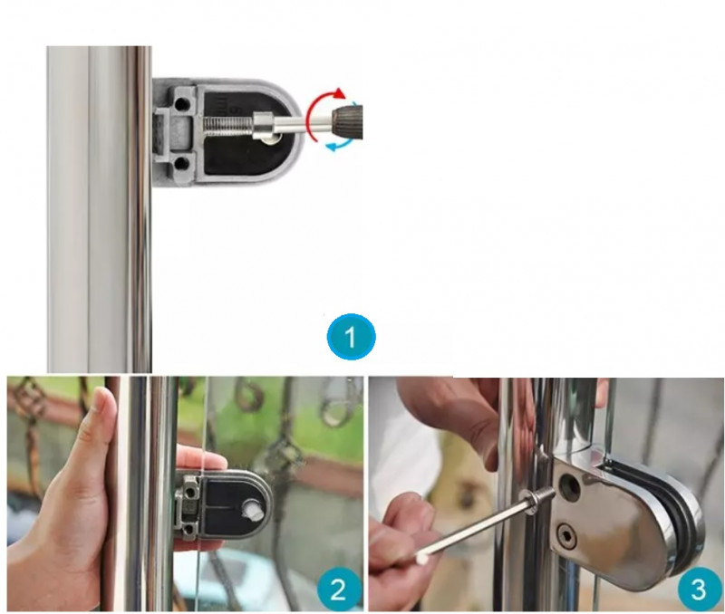 Стеклодержатель Inoxstore литой полукруглый 45х63х27 мм / Ø 38,1 мм, под стекло 12 мм, полированный, AISI 304