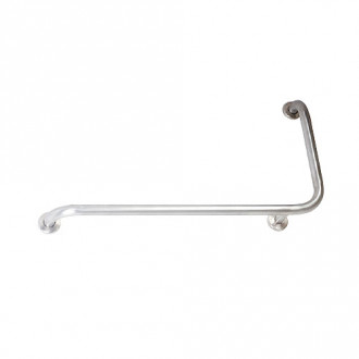 Поручень пристенный для ванных комнат 800х600 мм, изгиб 90° Inoxstore, правый, полированный, AISI 304