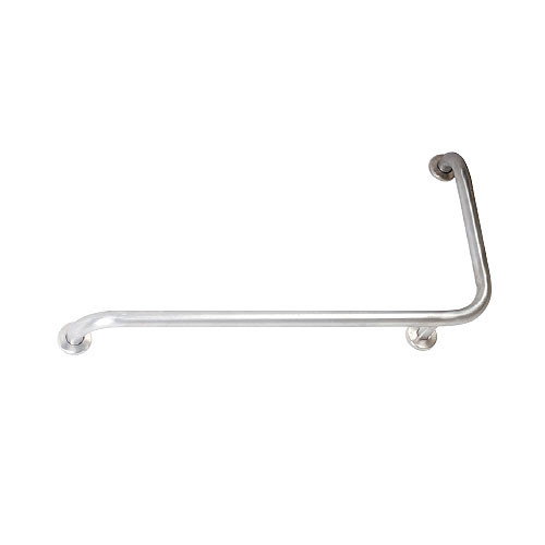 Поручень пристенный для ванных комнат 800х600 мм, изгиб 90° Inoxstore, правый, полированный, AISI 304
