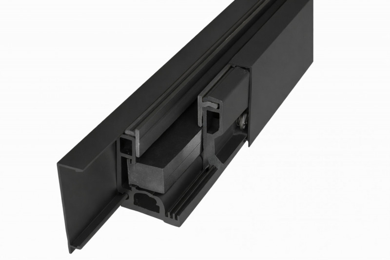 Клемный профиль в сборе, H-40 мм, черный, алюминий