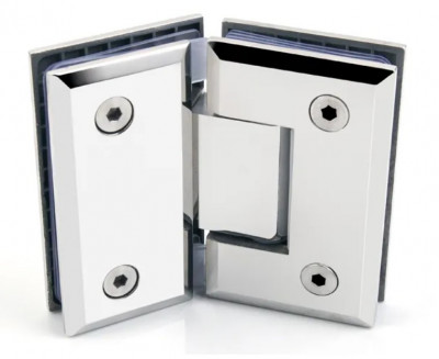 Петля Inoxstore "Элегант" 135° стекло-стекло, с фаской, сатинированная, AISI 304