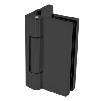 Петля 90° стена-стекло Inoxstore, черная, AISI 304