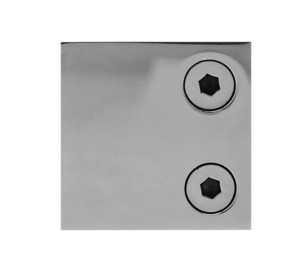Стеклодержатель Inoxstore литой квадратный 45х45х27 мм / Ø 0 мм, под стекло 10 мм, полированный, AISI 304