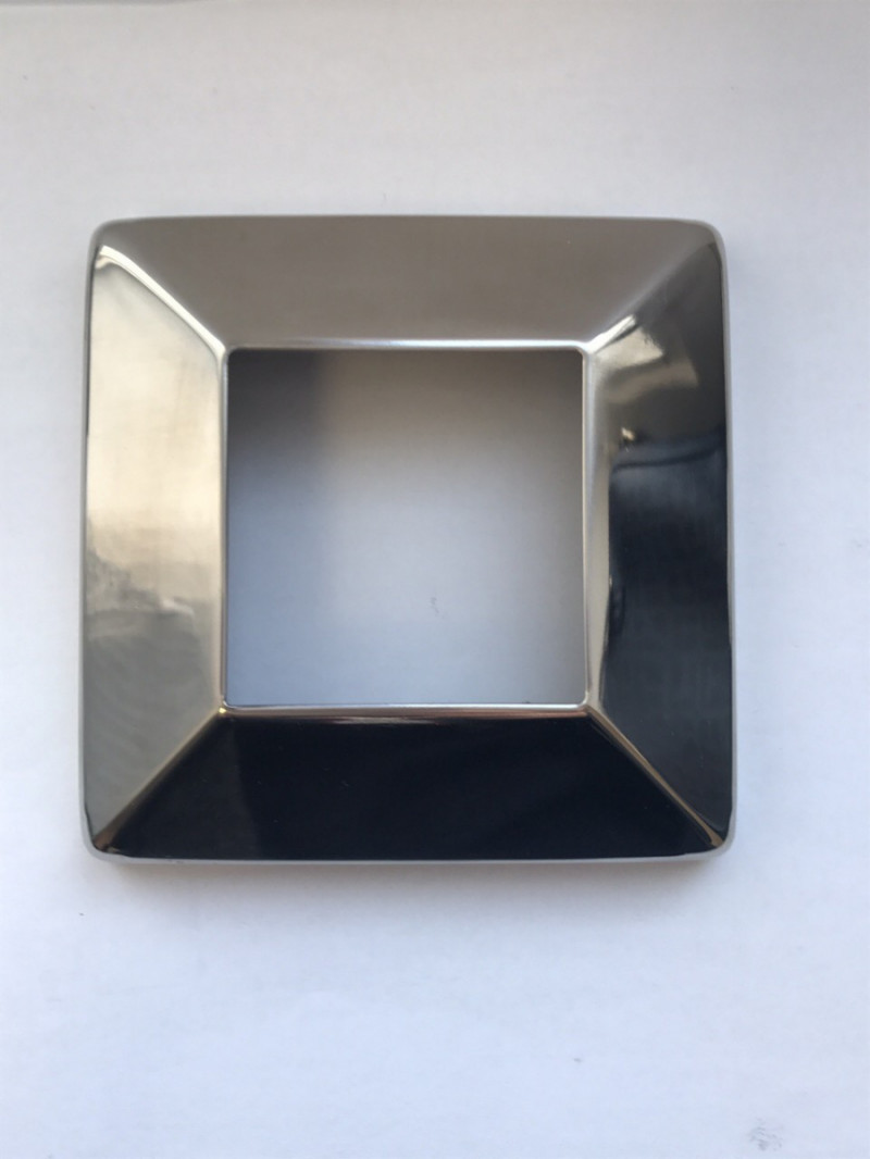 Декоративная крышка Inoxstore "Пирамида" 102х102х0,8 мм под трубу 50х50 мм, полированная, AISI 304