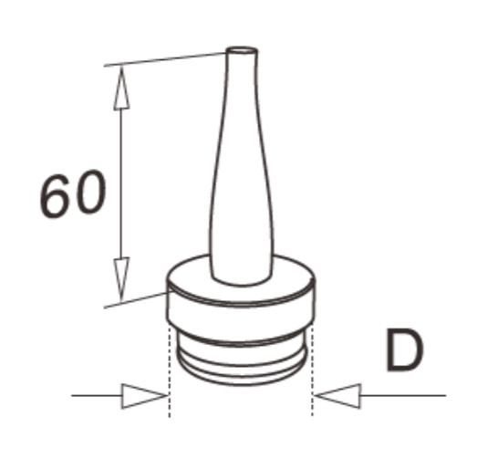 Кронштейн на стойку Inoxstore Ø 38,1х1,5 мм, h-60 мм, усеченный, уплотнительные резинки, полированный, AISI 304