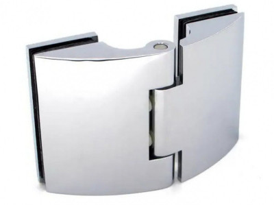 Петля 180° стекло - стекло 90°, сатинированная, AISI 304