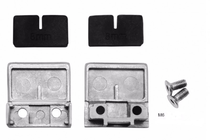 Стеклодержатель Inoxstore литой квадратный 45х45х27 мм / Ø 0 мм, под стекло 10 мм, полированный, AISI 304