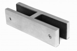 Соединитель, стекло-стекло 180°, под стекло 10 мм, сатинированный, AISI 304