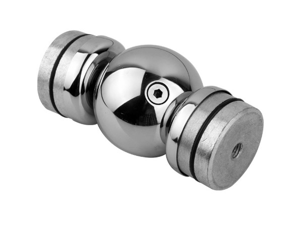 Поворот поручня Inoxstore Ø 50,8х1,5 мм - уплотнительные резинки, регулируемый, полированный, AISI 304