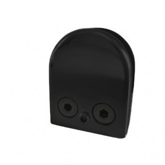 Стеклодержатель Inoxstore штампованный полукруглый 52х40х25 мм / Ø 38,1 мм, под стекло 8 мм, AISI 304, матовый RAL 9005