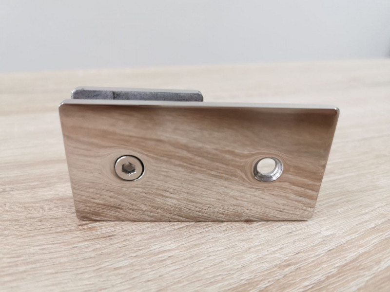 Крепление стекло-стена Inoxstore 45х90х4 мм на 180°, полированный, AISI 304