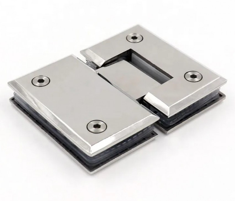 Петля Inoxstore "Элегант" 180° стекло-стекло, с фаской, полированная, AISI 304