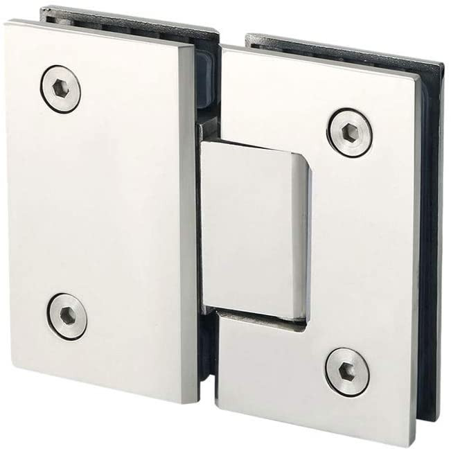 Петля Inoxstore "Престиж" 180° стекло-стекло, без фаски, сатинированная, AISI 304