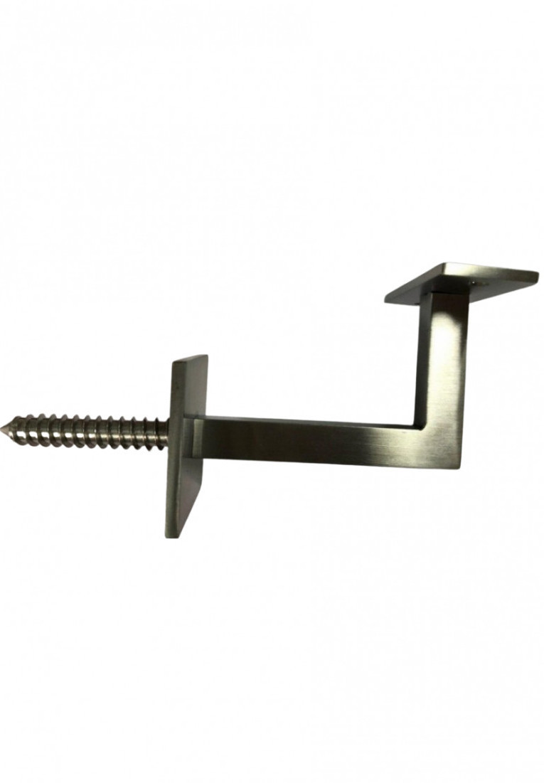 Держатель поручня Inoxstore профильный, монтажный винт 60 мм, ложемент под плоскость, сатинированный, AISI 304