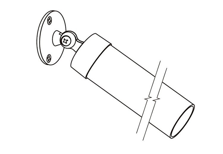 Крепление поручня Inoxstore Ø50,8 мм наружное, оконечное, полированное, AISI 304