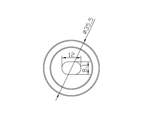 Точечный стеклодержатель Inoxstore с зенковкой,  дистанция 8 -12 мм, сатинированный, AISI 304