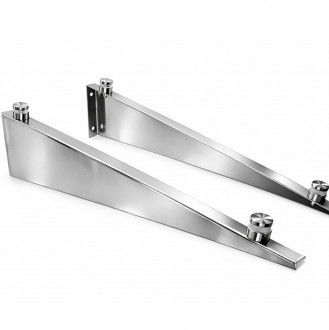 Комплект креплений для стеклянного козырька SKY HOLD, 711 мм, полированный, AISI 304