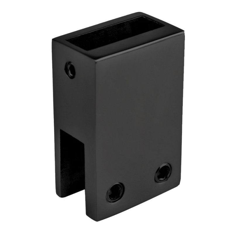 Соединитель стекло- труба 30х10 мм вертикальный, цвет черный, AISI 304