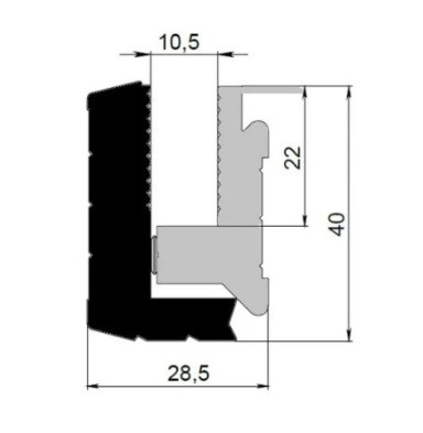 Клемма h-50 мм, алюминий