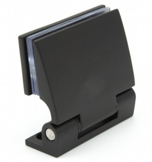 Петля 90° стена-стекло, односторонняя, черная, AISI 304