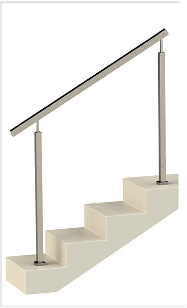 Ограждения без заполнения с квадратным поручнем и квадратными стойками