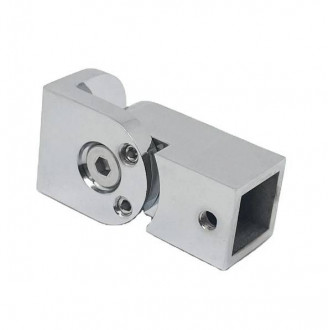 Соединитель регулируемый стена-труба 30х10 мм, сатинированный, AISI 304