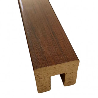 Поручень ПВХ 45х45 мм на стекло 12 мм, цвет "Ясень"