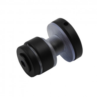 Крепление рейки 10х30 мм к стеклу для раздвижных душевых кабин, Inoxstore, черный, AISI 304