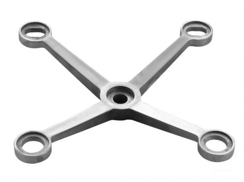 Спайдер Inoxstore четверной- 200 мм, X-образный 4х26х38 мм, сатинированный, AISI 304